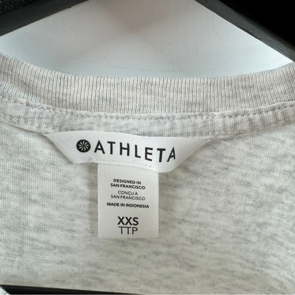 Athleta Heathered Grey Workout Tank Top Women’s Size XXS 100% Cotton - Picture 4 of 6